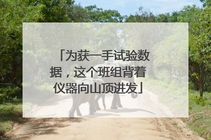 为获一手试验数据，这个班组背着仪器向山顶进发